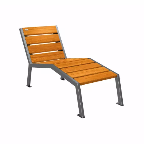 Chaise longue bois et acier Silaos® PROCITY