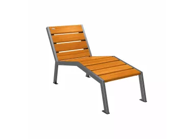 Chaise longue bois et acier Silaos® PROCITY