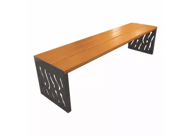 Banquette Venise acier et bois PROCITY