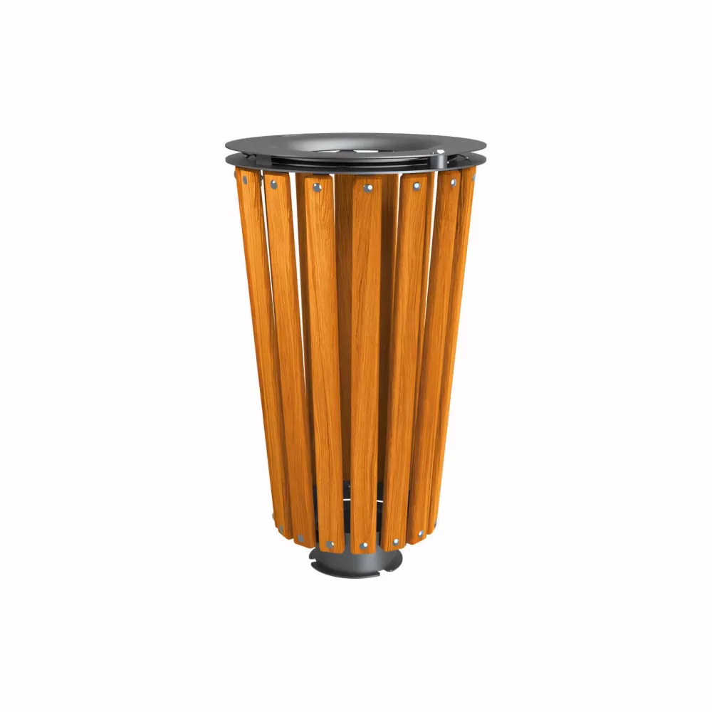 Corbeille Lofoten acier et bois 80 litres PROCITY