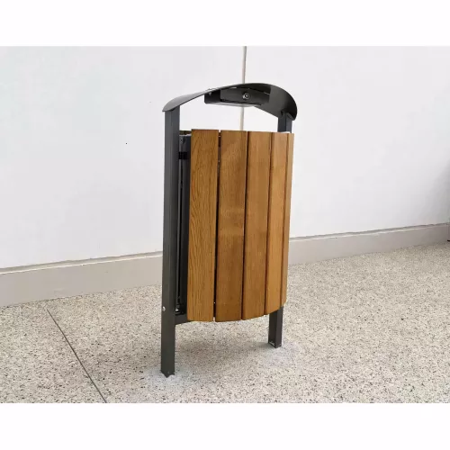 Corbeille Silaos acier et bois 50 litres PROCITY