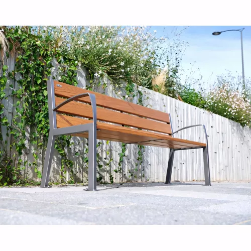 Banc bois et acier Silaos® 6 lames PROCITY