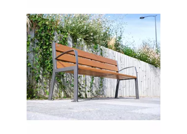 Banc bois et acier Silaos® 6 lames PROCITY