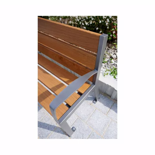 Banc bois et acier Silaos® 6 lames PROCITY