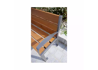 Banc bois et acier Silaos® 6 lames PROCITY