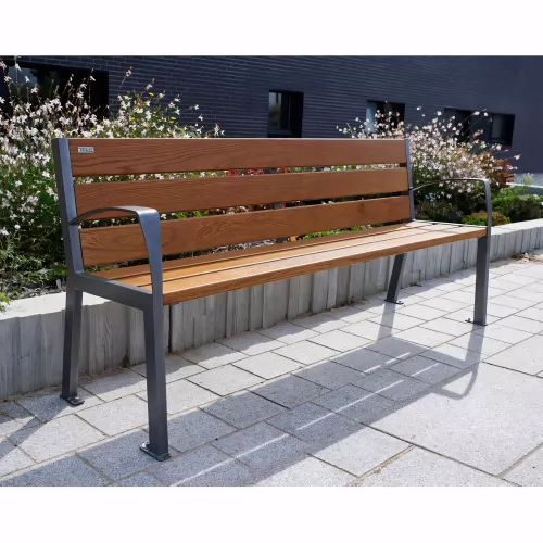 Banc bois et acier Silaos® 6 lames PROCITY