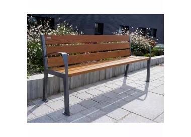 Banc bois et acier Silaos® 6 lames PROCITY