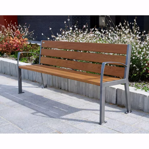 Banc bois et acier Silaos® 6 lames PROCITY