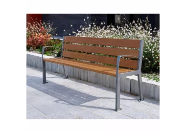 Banc bois et acier Silaos® 6 lames PROCITY