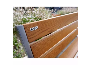 Banc bois et acier Silaos® 6 lames PROCITY