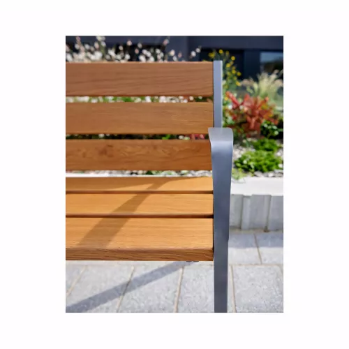 Banc bois et acier Silaos® 6 lames PROCITY