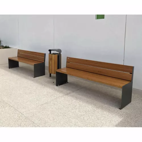 Banc bois et acier KUB. PROCITY