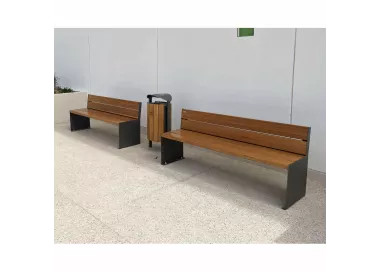 Banc bois et acier KUB. PROCITY