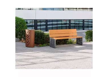 Banc bois et acier Venise PROCITY