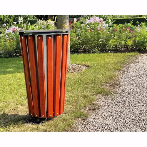 Corbeille Lofoten acier et bois 80 litres PROCITY