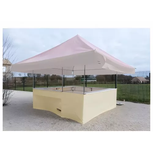 Stand buvette 4,50 x 4,50 m complet - blanc - non raccordable