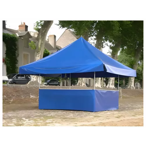 Stand buvette 4,50 x 4,50 m complet - bleu - non raccordable