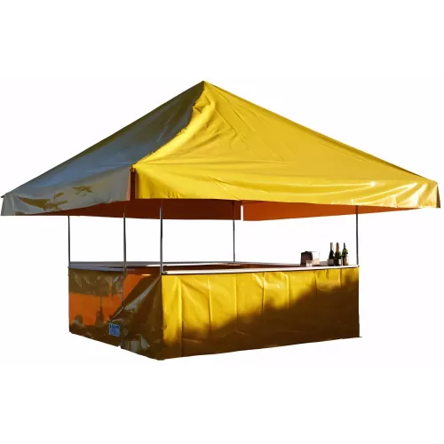 Stand buvette 4,50 x 4,50 m complet - jaune - raccordable