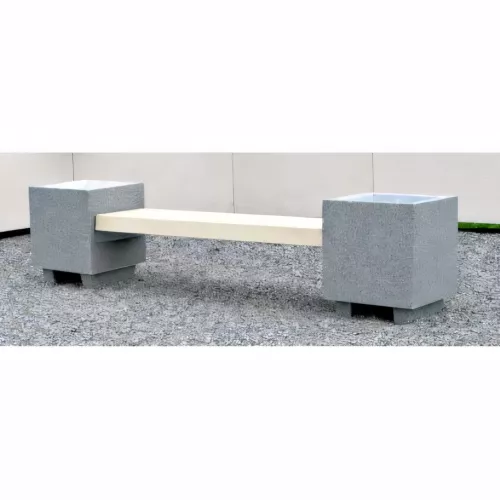 Banquette-jardinière ACAJOU 244 cm en béton