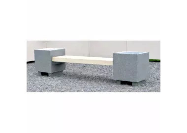 Banquette-jardinière ACAJOU 244 cm en béton