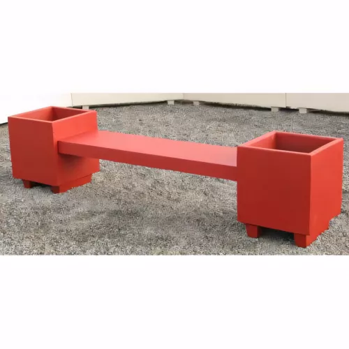 Banquette-jardinière ACAJOU 244 cm en béton