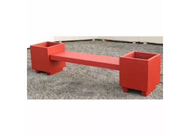 Banquette-jardinière ACAJOU 244 cm en béton