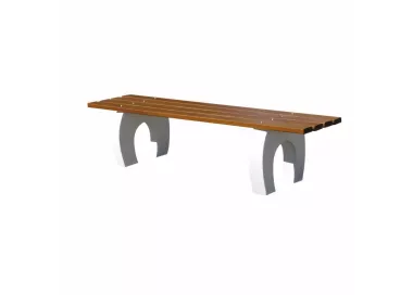 Banquette CHÊNE 180 cm en bois et pied béton