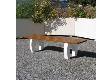 Banquette CHÊNE 180 cm en bois et pied béton