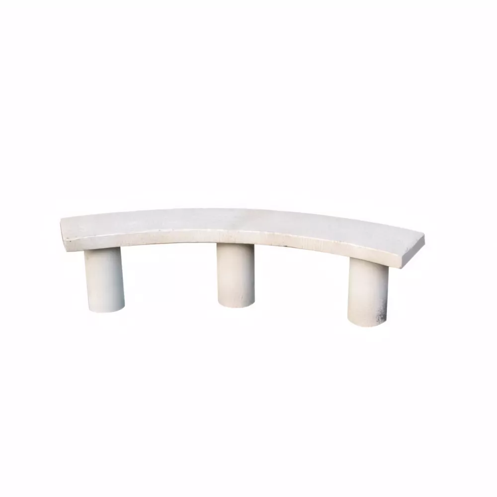 Banquette ERABLE incurvée 152 cm en béton