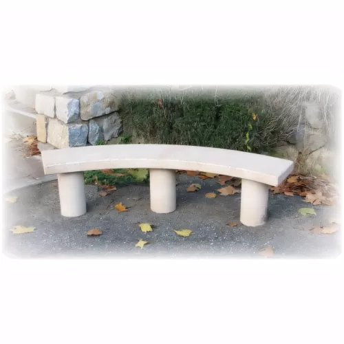 Banquette ERABLE incurvée 152 cm en béton