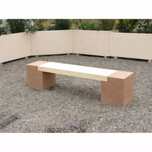 Banquette PEUPLIER 206 cm en béton