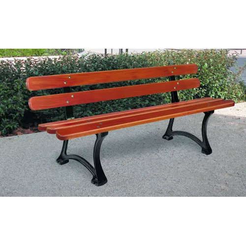 Banc SARAGOSSE lames en bois exotique