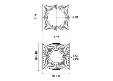 Grille d'arbre CUADRADO