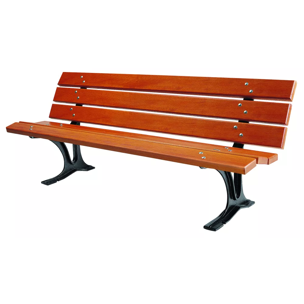 Banc BARCELONE lames en bois exotique