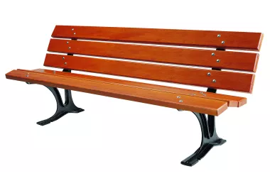 Banc BARCELONE lames en bois exotique