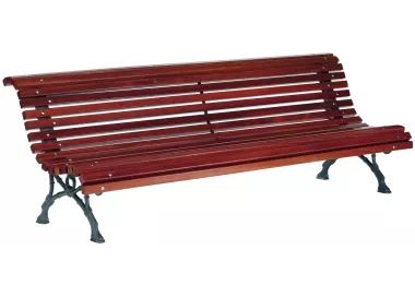 Banc ROMANTICO simple lames en bois exotique