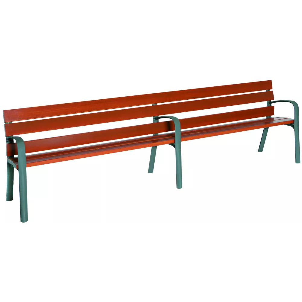 Banc MODO 6 lames de bois exotique 300 cm