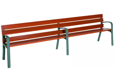 Banc MODO 6 lames de bois exotique 300 cm