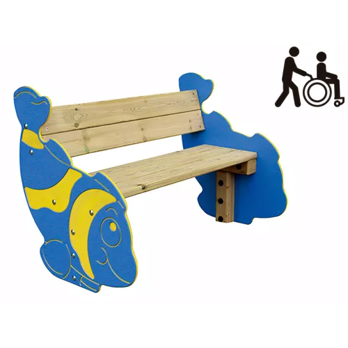 Banc Tropi inclusif en bois pour enfants