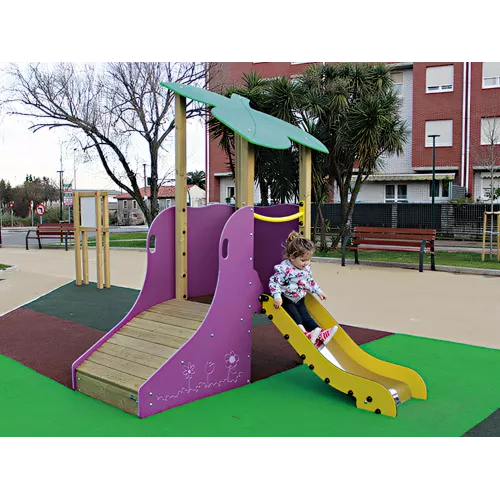 Parc feuille en bois traité pour enfants