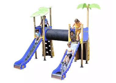 Parc tropical 2 en bois pour enfants