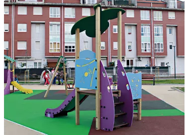 Parc Forêt II en bois traité pour enfants 1-6 ans