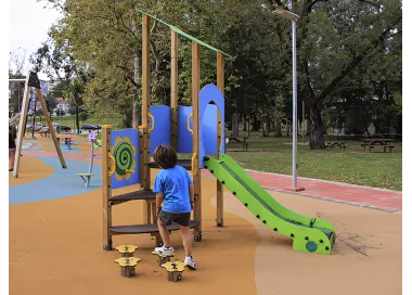 Parc Forêt III en bois traité pour enfants 1-6 ans