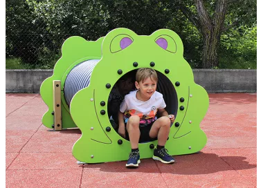 Tunnel grenouille en polyéthylène pour enfants