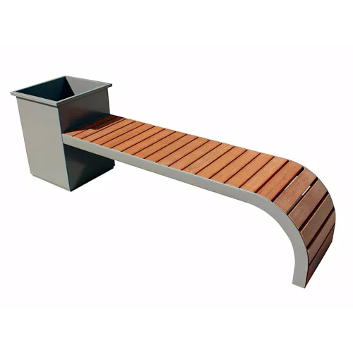 Jardinière-banc Urbatec eco-composite 192 cm sans entretien