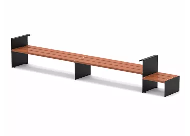 Banc long Accua en bois tropical 4m