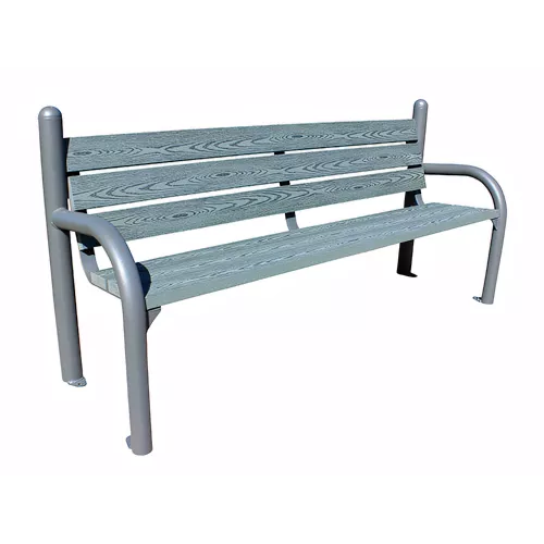 Banc en bois tropical piètement acier