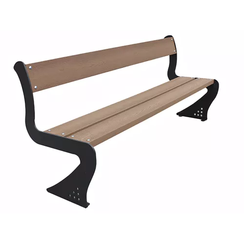 Banc Lábaro en bois tropical avec dossier