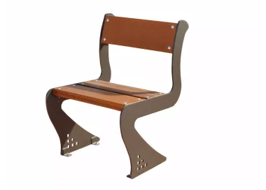 Chaise Lábaro en acier noir et bois