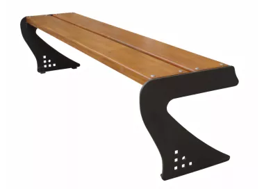 Banc Lábaro en bois tropical sans dossier